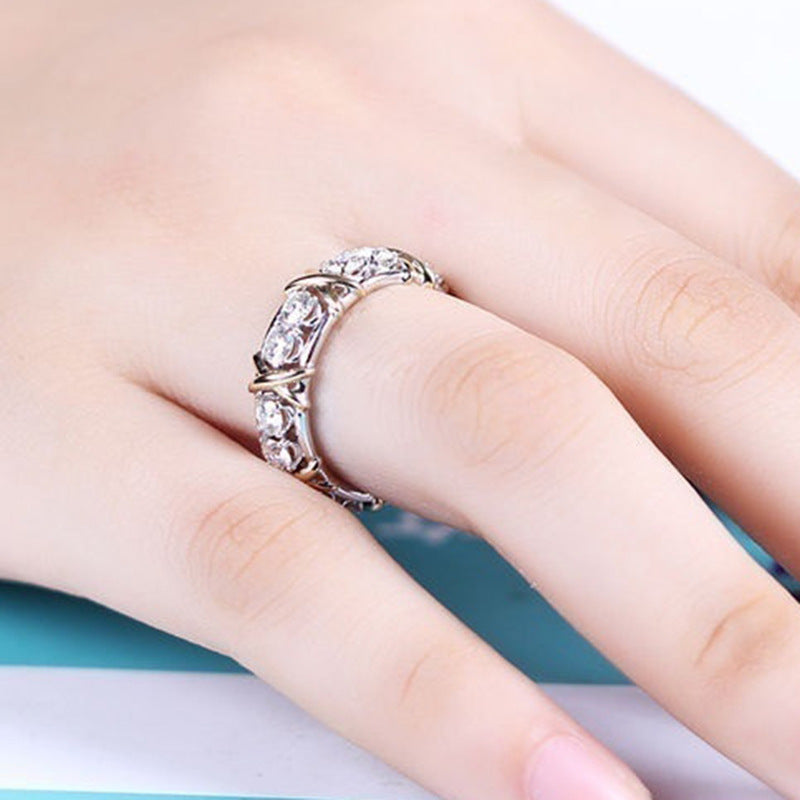 Cross Jewelry Zircon Ring For Women by Ricaloux