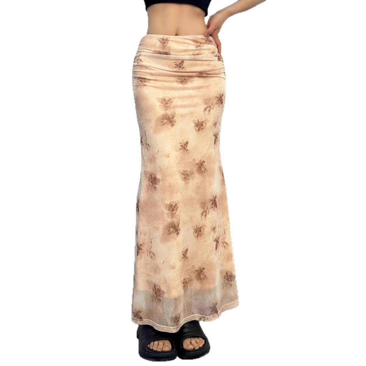 Fashionable Versatile Slim-fit Resort-style Digital Print by Ricaloux