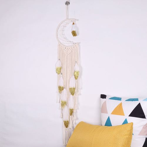 Crescent Dream Catcher Home Decor Gold - RICALOUX