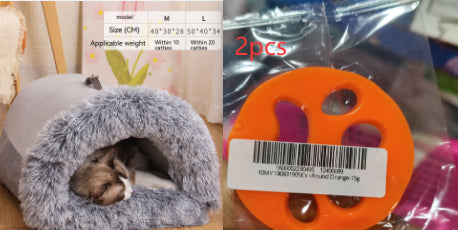 New Splice Portable Pet Nest Portable Autumn And Winter Warm Dog Nest Moisture-proof Long Fur Cat Nest Cross Border Pet Nest by Ricaloux