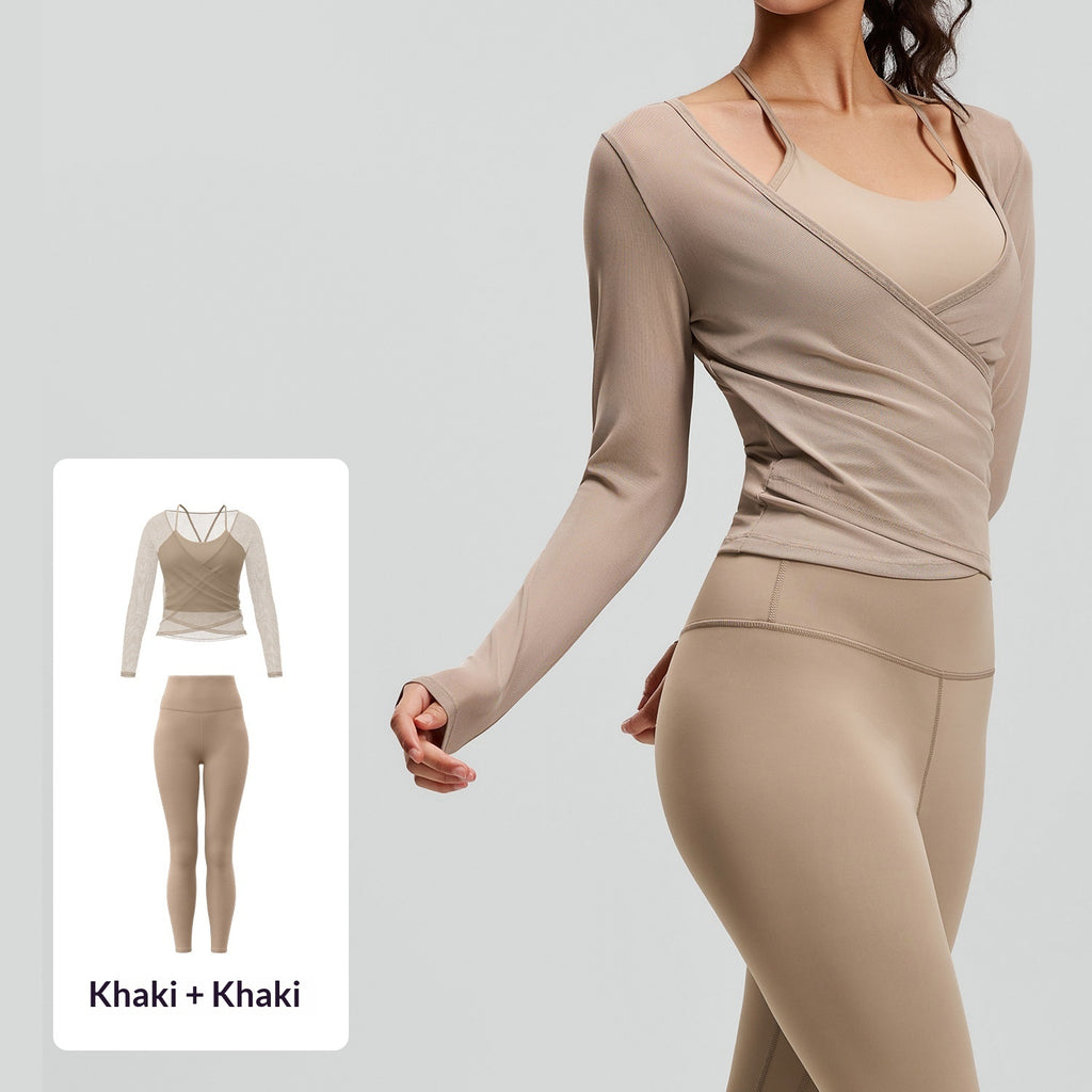 Mesh Breathable Sports High-Waisted Butt-Lifting Yoga Set For Women by Ricaloux