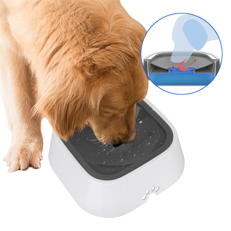1.5L Cat Dog Water Bowl Carried Floating Bowl Anti-Overflow Slow Water Feeder Dispenser Pet Fountain ABS&PP Dog Supplies by Ricaloux