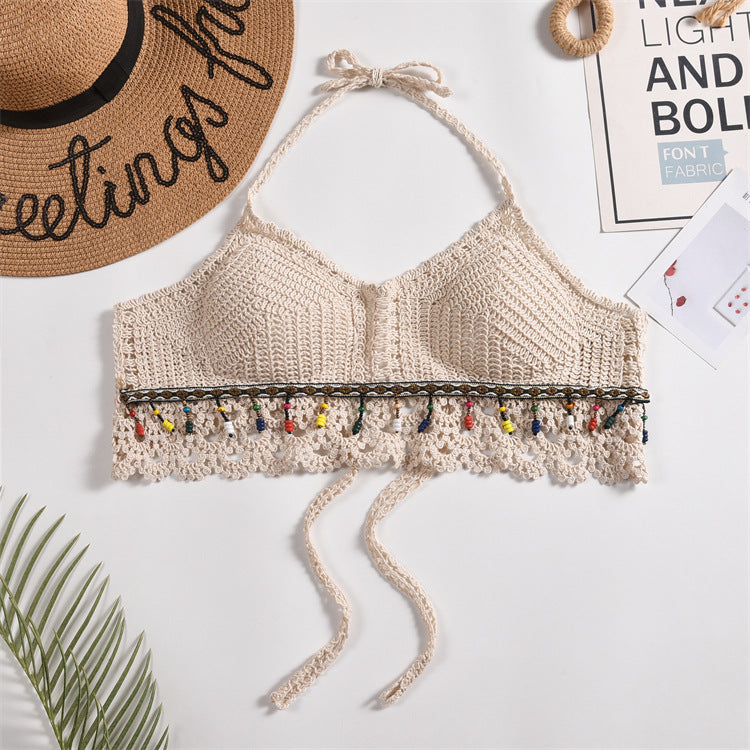 Womens Embroidered Hollow-Out Casual Swimsuit by Ricaloux
