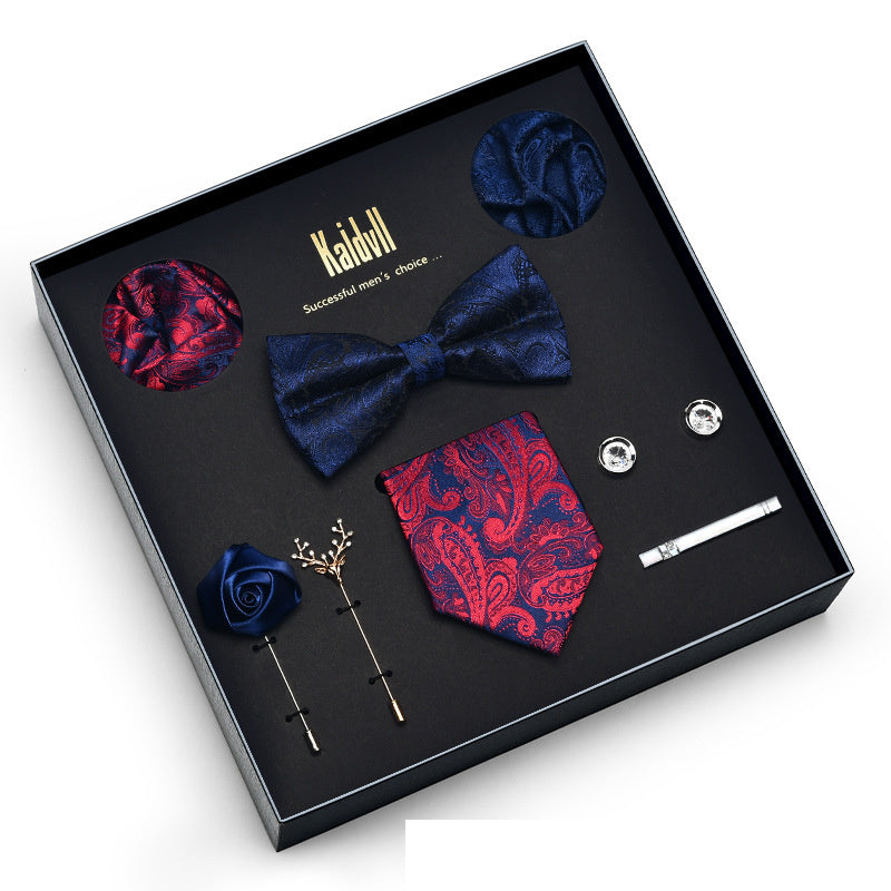 Eight Piece Tie Square Bow Tie Brooch by Ricaloux