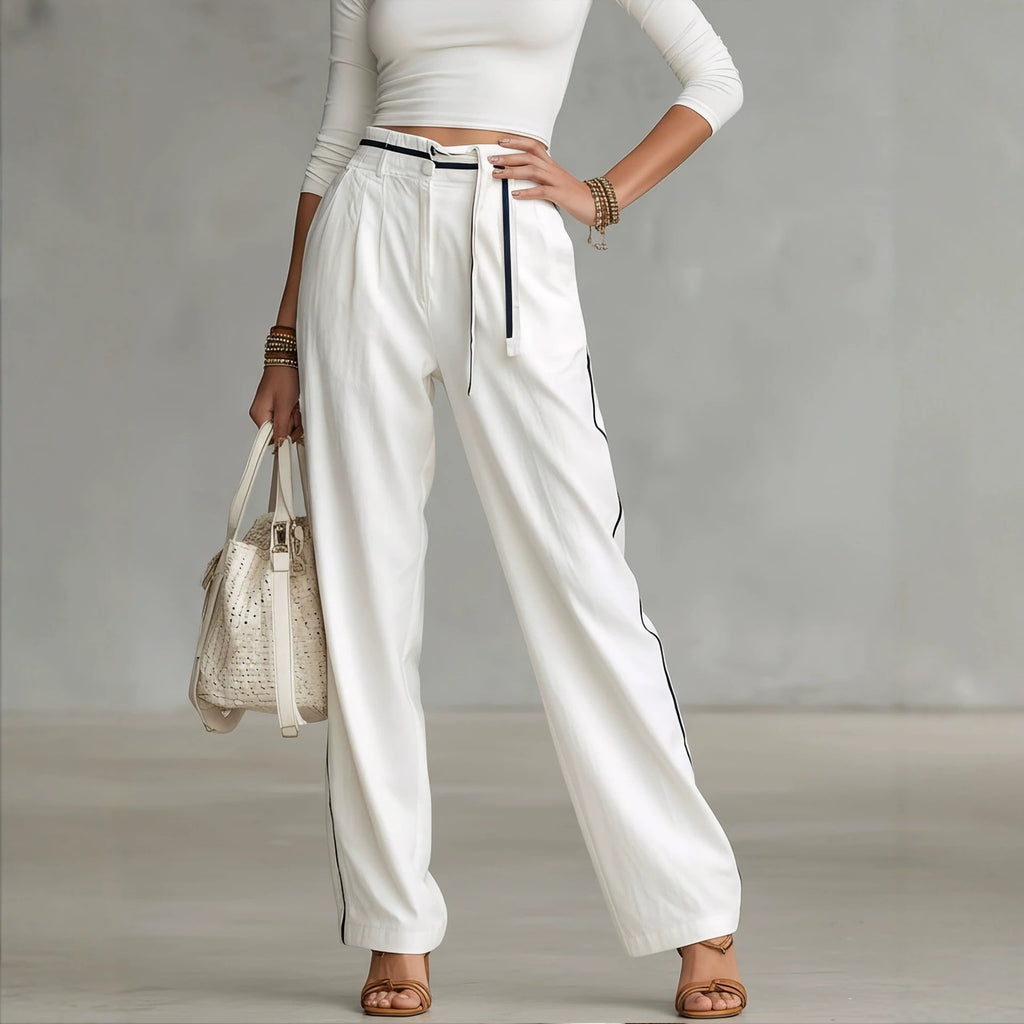Womens Fashionable Casual Loose-fitting Versatile Trousers by Ricaloux