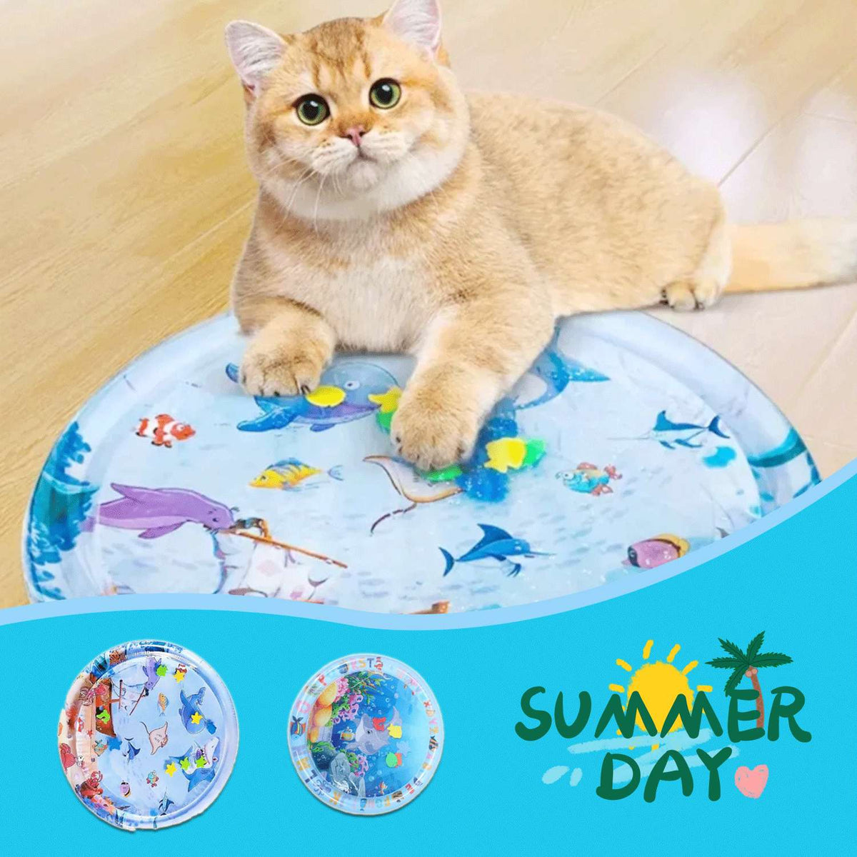 Summer Cooling Pet Water Bed Cushion Ice Pad Dog Sleeping Square Mat For Puppy Dogs Cats Pet Kennel Cool Cold by Ricaloux