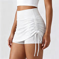New Anti-exposure Ruched Faux Two-piece Sports Skirt For Women by Ricaloux