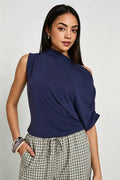 Summer Laid-back Off-shoulder Sleeveless Top by Ricaloux