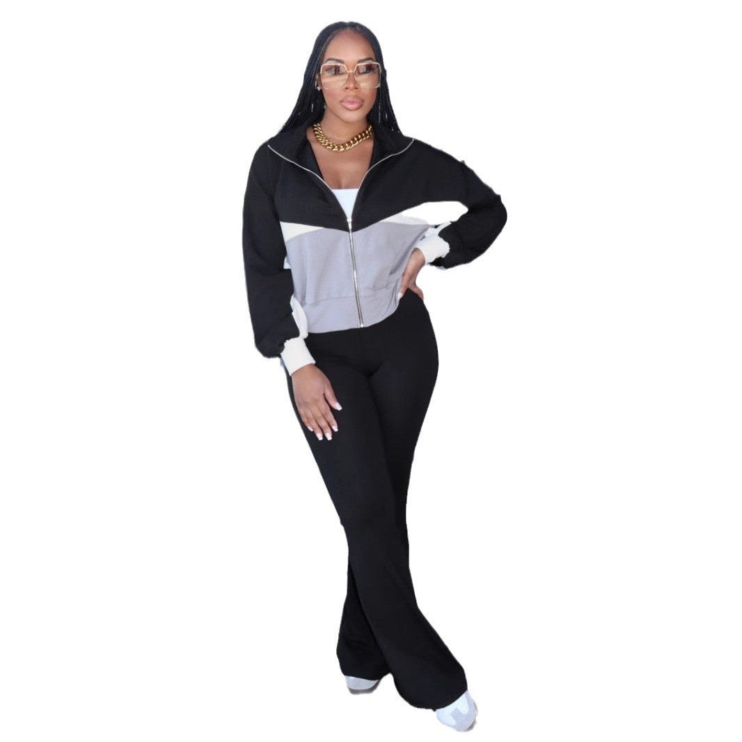 Womens Long-Sleeve Zip-Up Two-Piece Jacket by Ricaloux