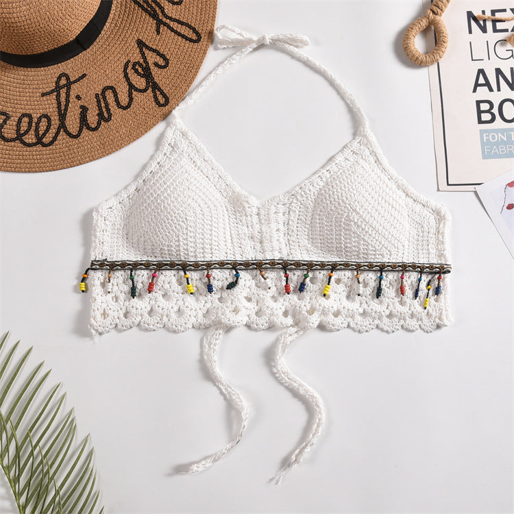 Womens Embroidered Hollow-Out Casual Swimsuit by Ricaloux