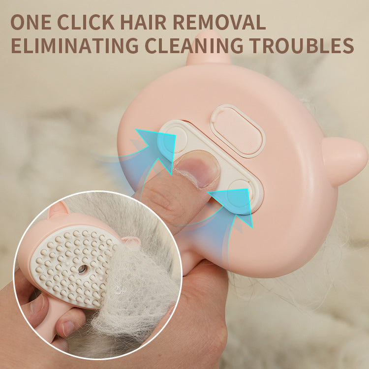 Hair Cleaning Brush With Mist Multifunctional Cat Grooming Brush Rechargeable Self Cleaning Slicker Brush For Pets Dogs & Catsb Pet Products by Ricaloux