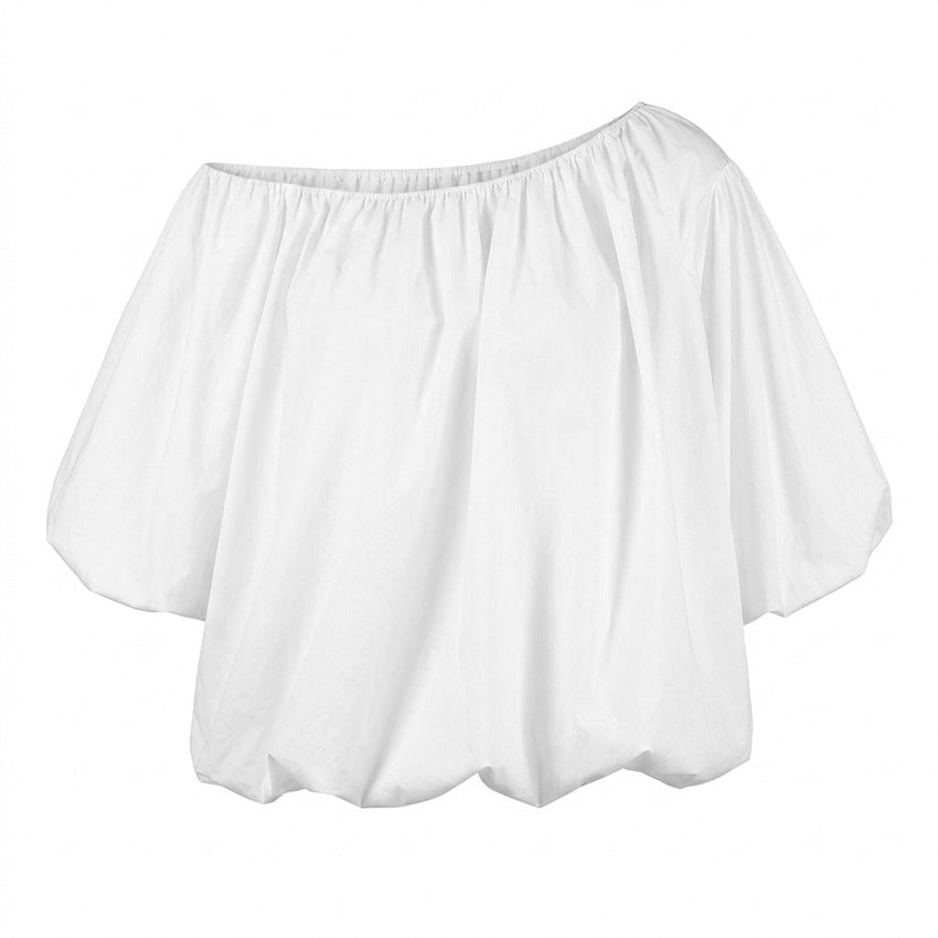 Simple Off-Shoulder Top For Womens Commute by Ricaloux