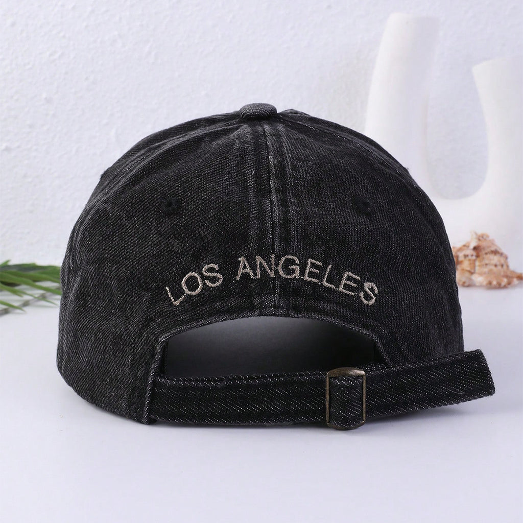 Men's And Women's Three-dimensional Letter Embroidery Design Retro Distressed Texture Baseball Cap For Daily Commuting, Street Outings, Trendy Hat by Ricaloux