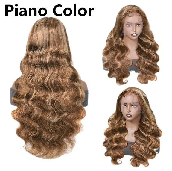 Front Lace Wig Medium Large Wave Long Curly Hair Full-head Wig Style by Ricaloux