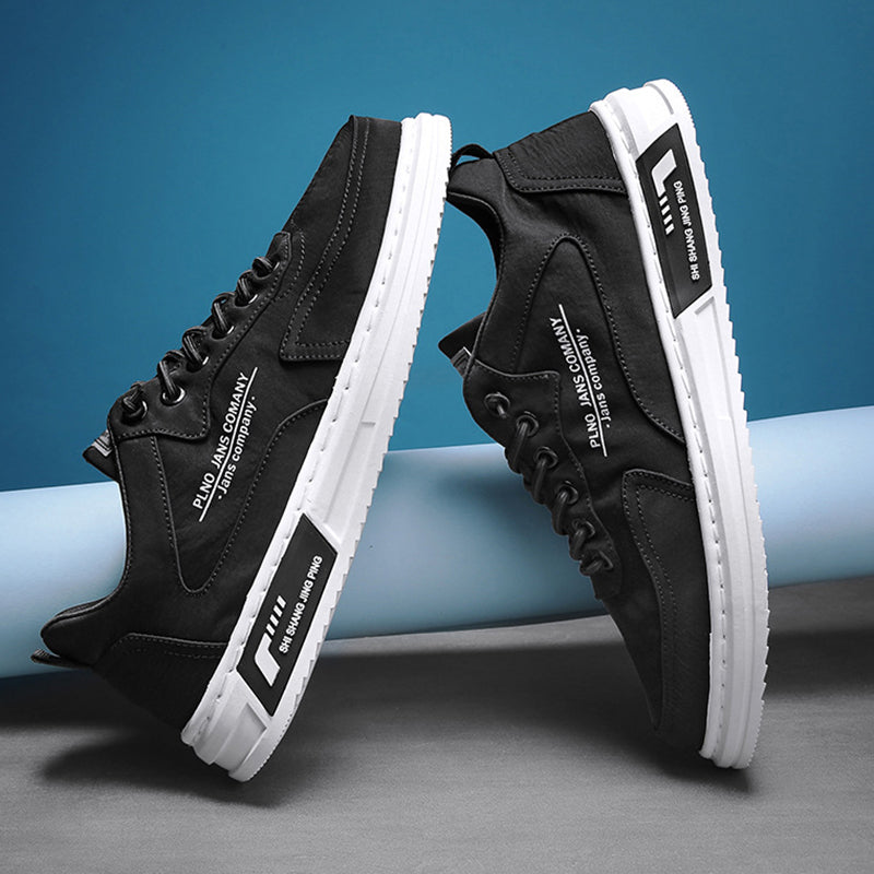 Men Sneakers Lace-up Letter Print Platform Canvas Shoes Sports by Ricaloux