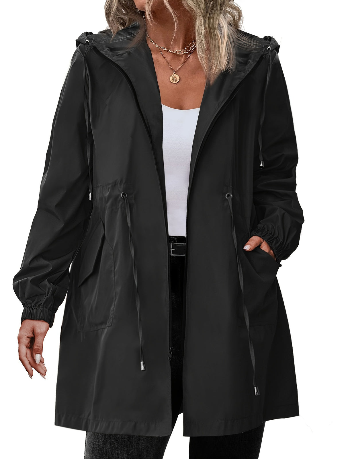 Plus-size Womens Outdoor Sportswear Lightweight Windbreaker by Ricaloux