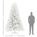 9ft Unlit Artificial White Christmas Tree, Holiday Décor With 2132 Branch Tips, Auto Open And Steel Base – Premium 0 | RICALOUX