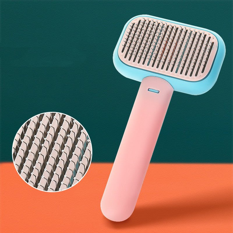 New Pet Cat Dog Hair Brush Hair Massage Comb Open-Knot Brush Grooming Cleaning Tool Stainless Steel Comb - RICALOUX