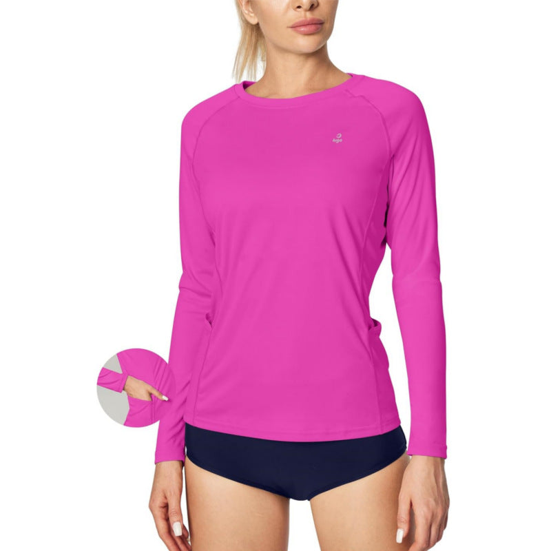 Crew-neck T-shirt Slim-fit Athletic Training Top by Ricaloux