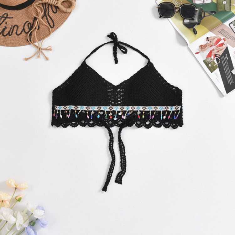 Womens Embroidered Hollow-Out Casual Swimsuit by Ricaloux