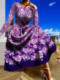 Printed Elegant Long Dress For Parties – Premium 0 | RICALOUX
