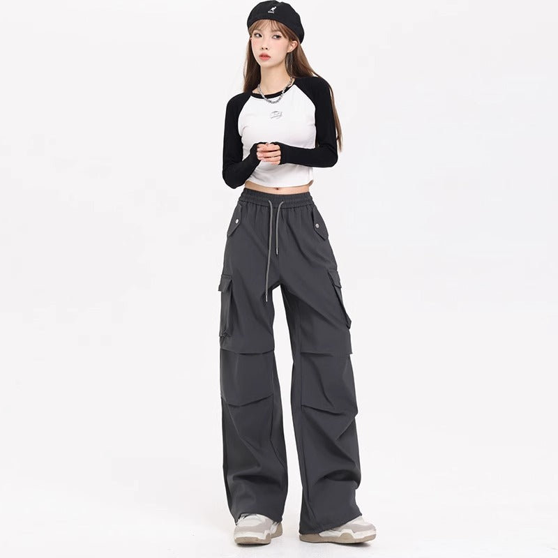 Korean Style Niche Drapey Cargo Pants For Women – Premium 0 | RICALOUX