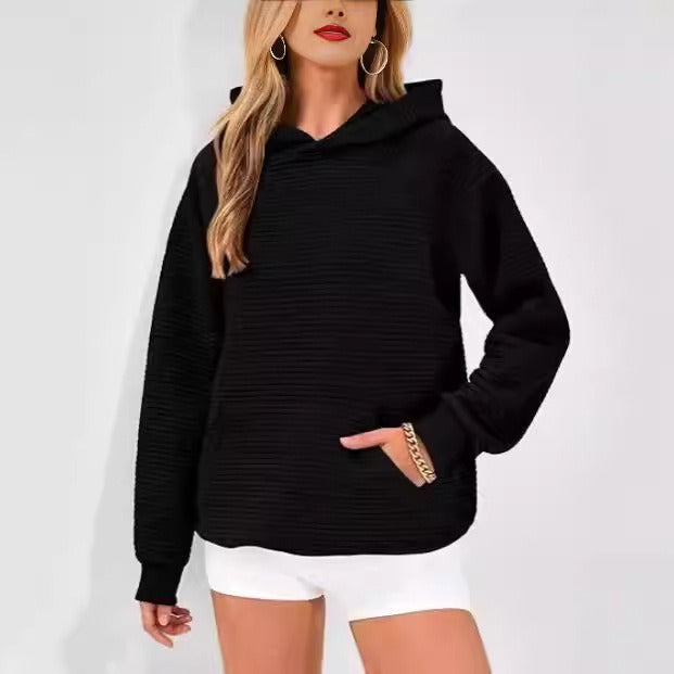Women Fashion Hooded Sweatshirt, Casual Long Sleeve Pocket Hoodie by Ricaloux