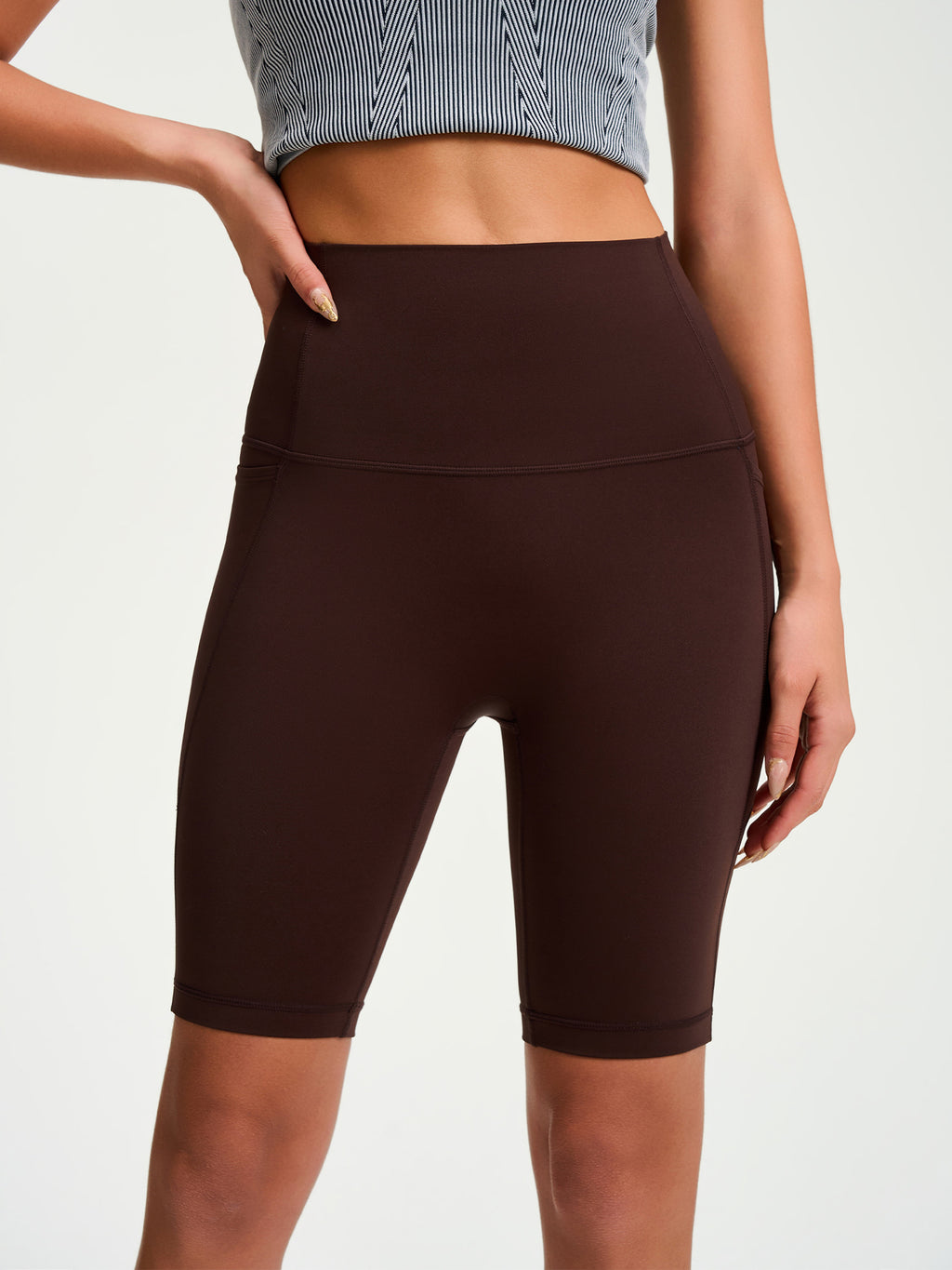 Women's High-Waisted Tight Mid-Length Naked-Feel Yoga Shorts With Butt Lifting, Quick-Dry Fabric For Sports, Fitness And Outdoor Cycling Wear – Premium 4 | RICALOUX
