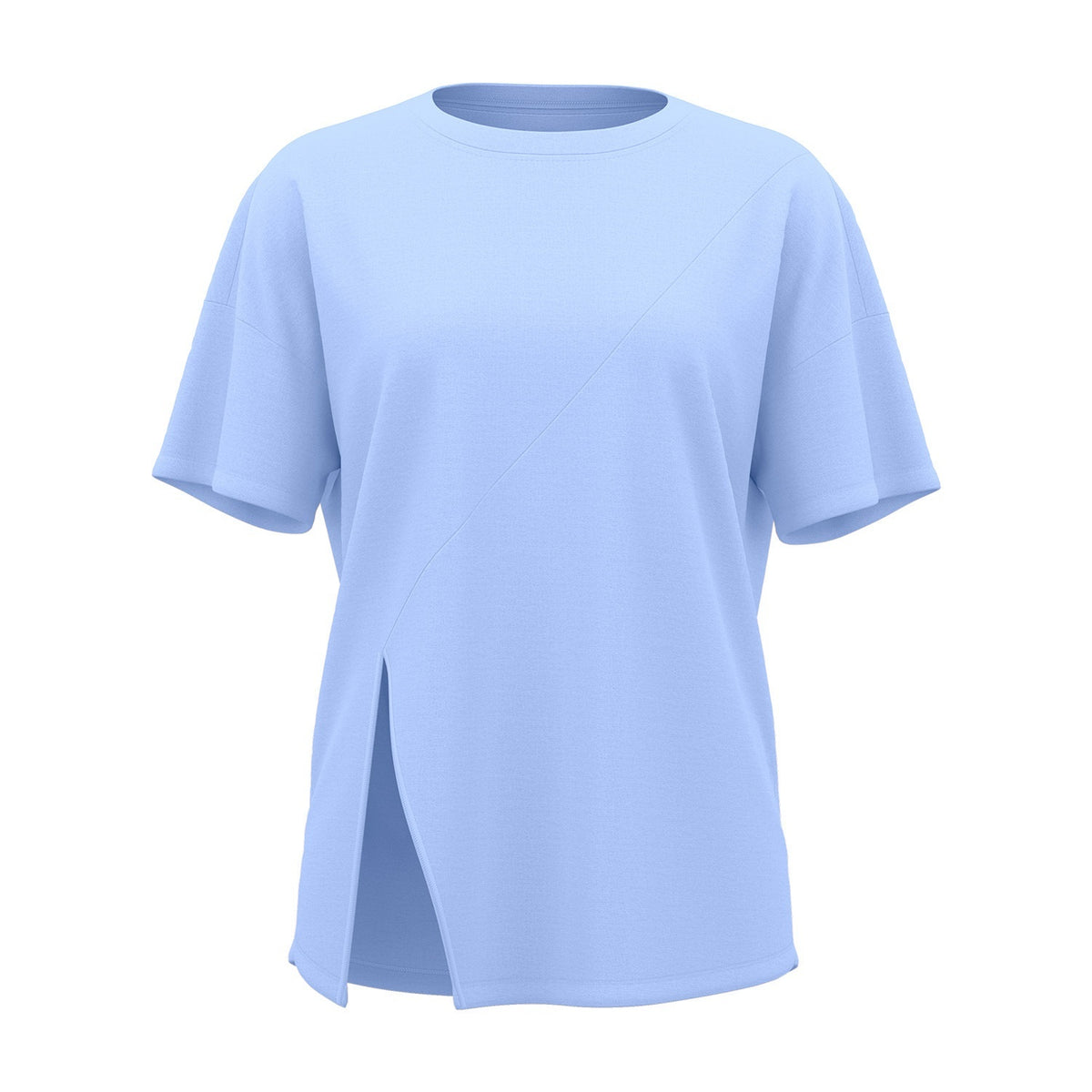 Split-front Loose-fit Short-sleeve Tunic For Yoga Running And Fitness – Premium 0 | RICALOUX