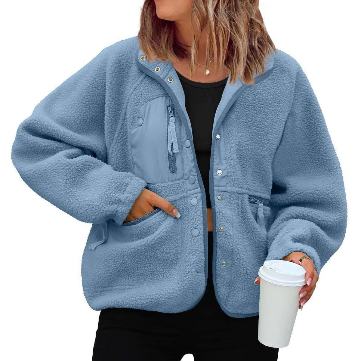 Polar Fleece Sports And Leisure Sweater Jacket Top - RICALOUX