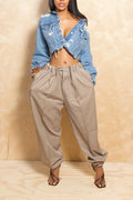 Casual Relaxed-fit Trendy Ankle-length Jogger Pants – Premium 0 | RICALOUX