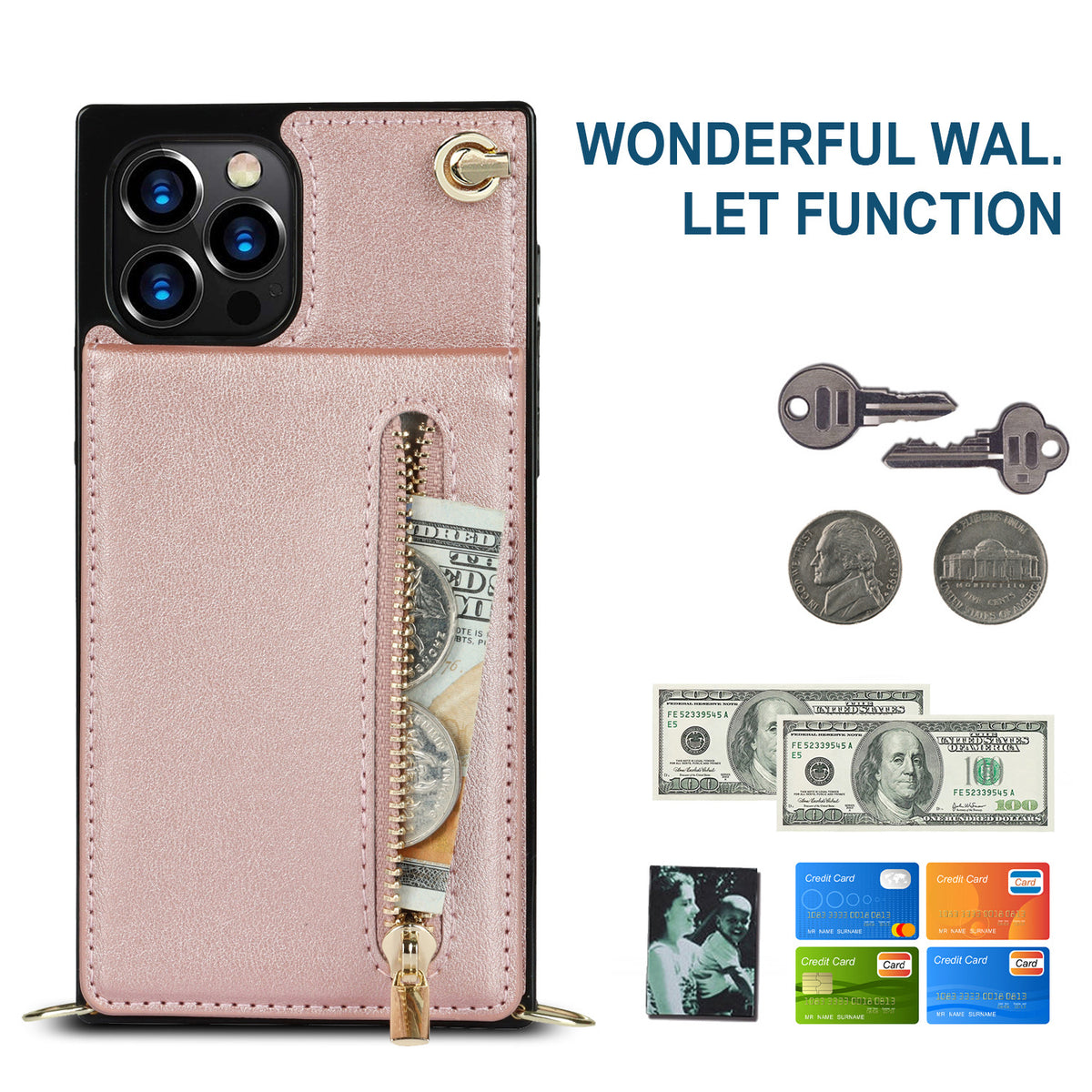 Zipper Phone Case Phone Case Crossbody by Ricaloux