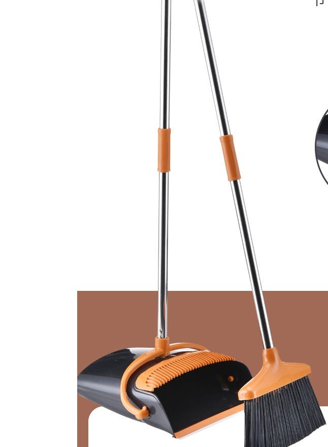 Stable Space-saving Broom And Dustpan For Office Classroom Home Kitchen Household Cleaning Tool - RICALOUX