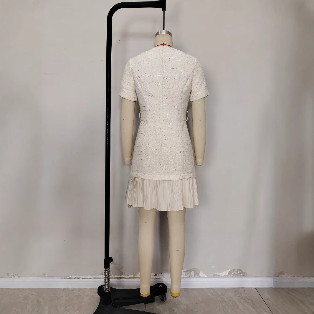Pleated Skirt European And American Style Apricot Color – Premium 0 | RICALOUX
