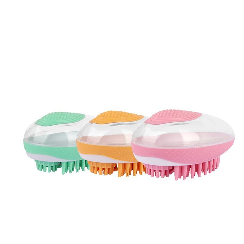 Dog Cat Bath Brush 2-in-1 Pet SPA Massage Comb Soft Silicone Pets Shower Hair Grooming Cmob Dog Cleaning Tool Pet Products - RICALOUX