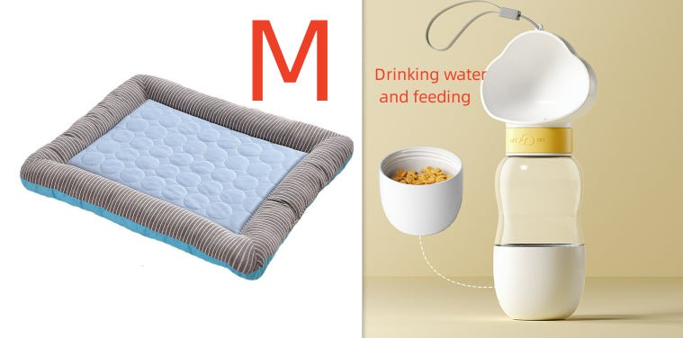 Pet Cooling Pad Bed For Dogs Cats Puppy Kitten Cool Mat Pet Blanket Ice Silk Material Soft For Summer Sleeping Blue Breathable - RICALOUX