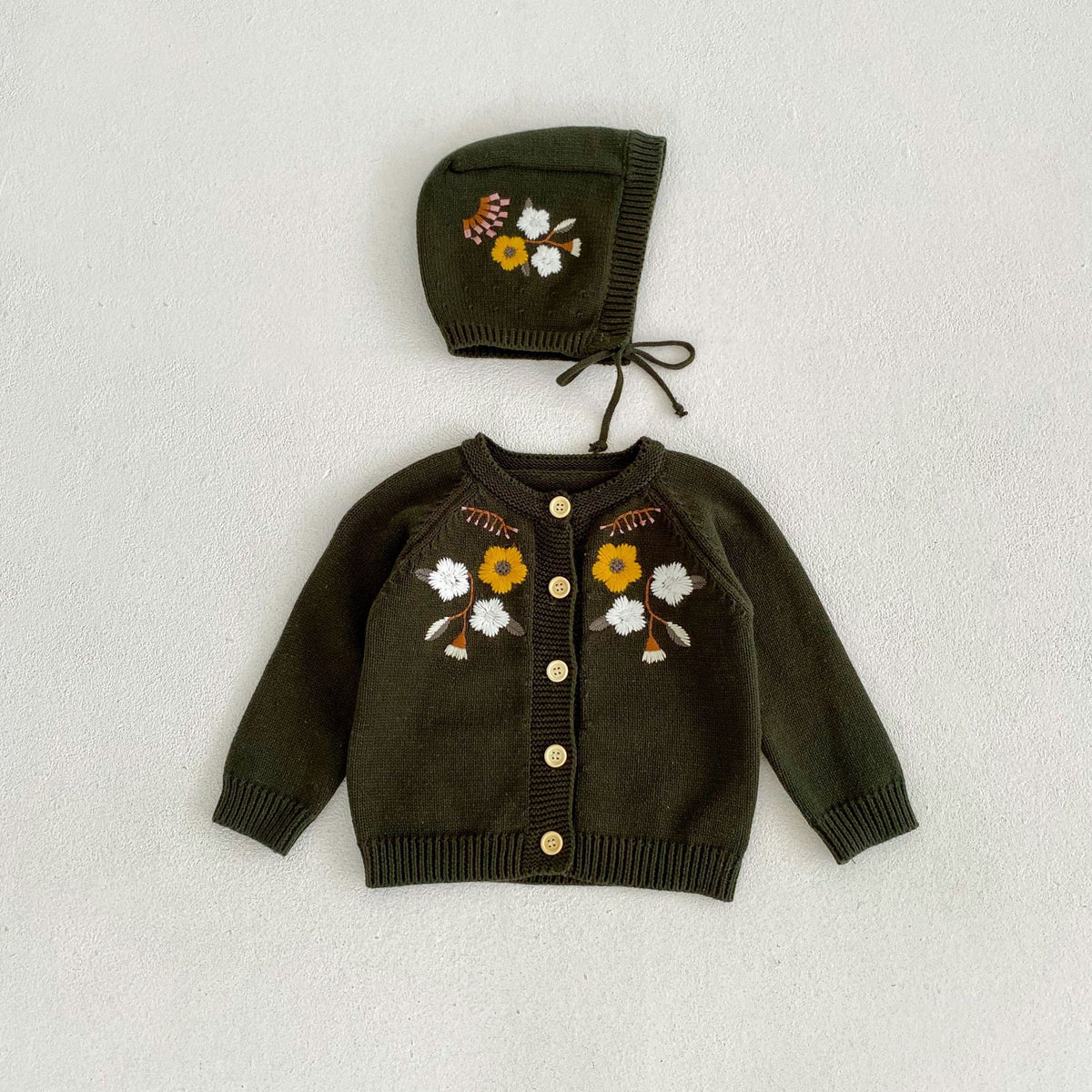 Babies And Children's Embroidered Knitting Coat - RICALOUX