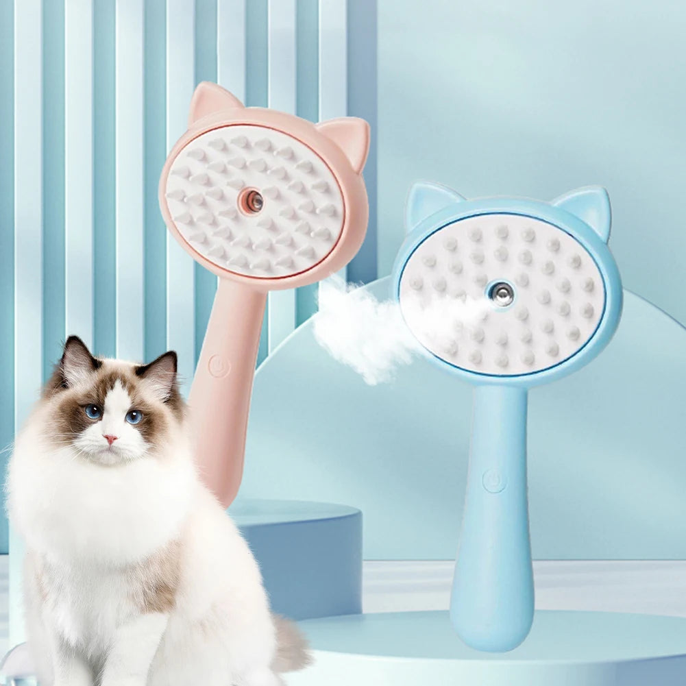 Hair Cleaning Brush With Mist Multifunctional Cat Grooming Brush Rechargeable Self Cleaning Slicker Brush For Pets Dogs & Catsb Pet Products by Ricaloux