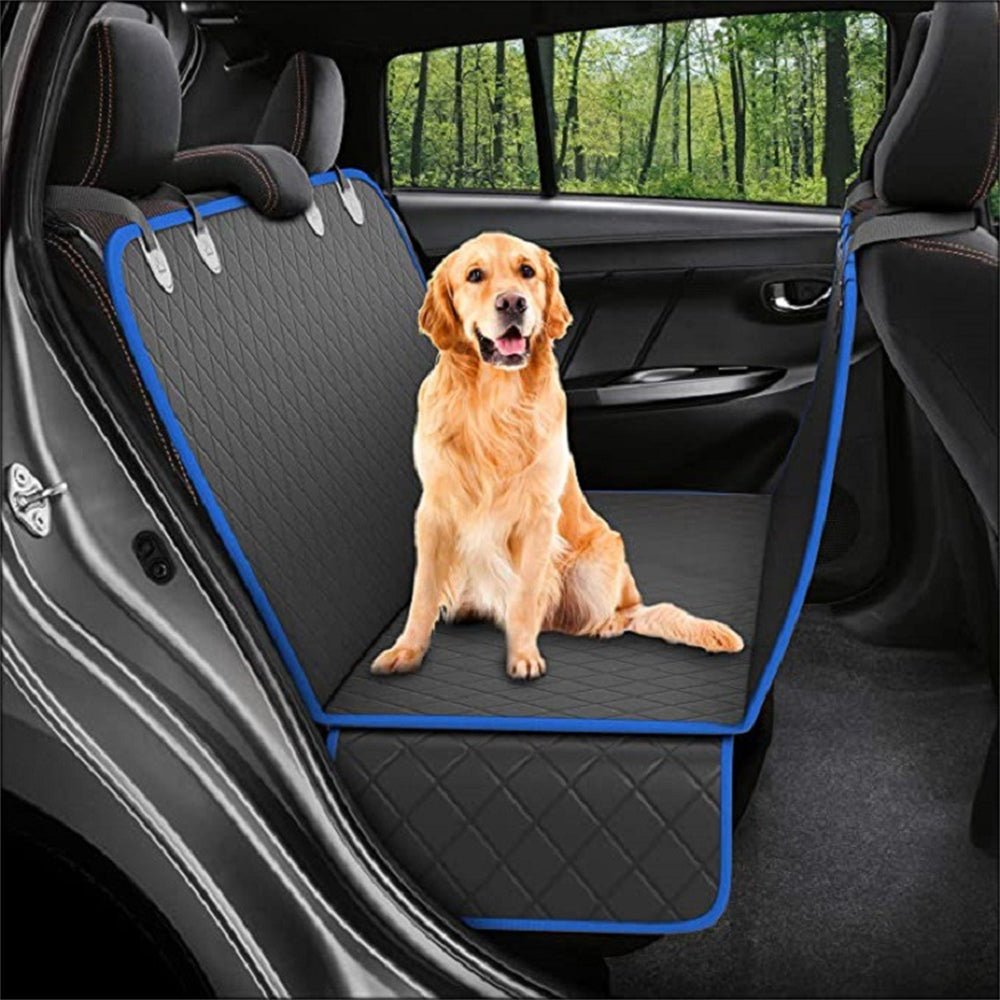Dog Car Seat Cover View Mesh Pet Carrier Hammock Safety Protector Car Rear Back Seat Mat With Zipper And Pocket For Travel - RICALOUX