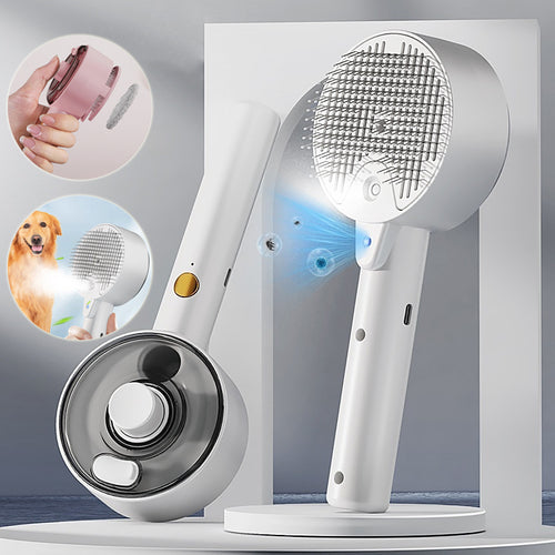 Animal Hair Remover Brush Dog And Cat Steam Brush Pet Self Cleaning Dog Brush Grooming Removes Cat Hairs Cat Dog Accessories Pet Products by Ricaloux