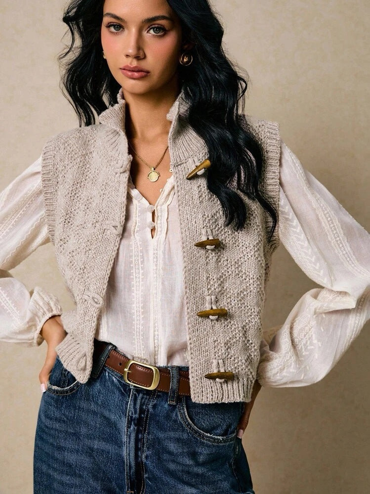 Womens Fashionable And Versatile Knitted Cardigan Coat by Ricaloux