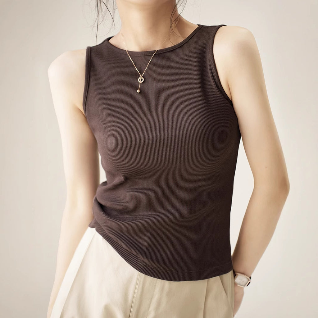 Sleeveless Base Tank Top For Women by Ricaloux