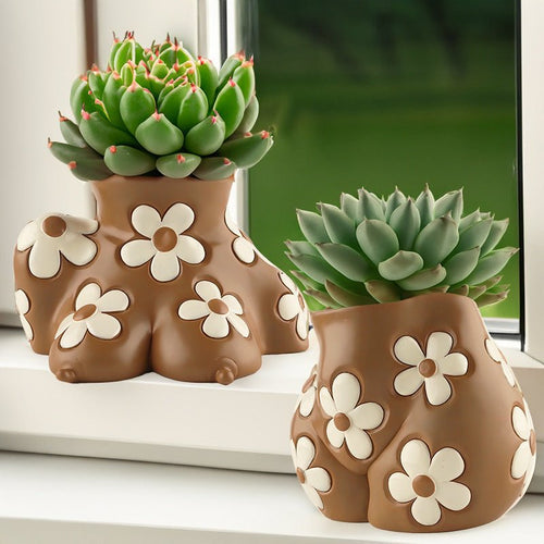 Creative Resin Body Art Flowerpot Home Home Decor - RICALOUX