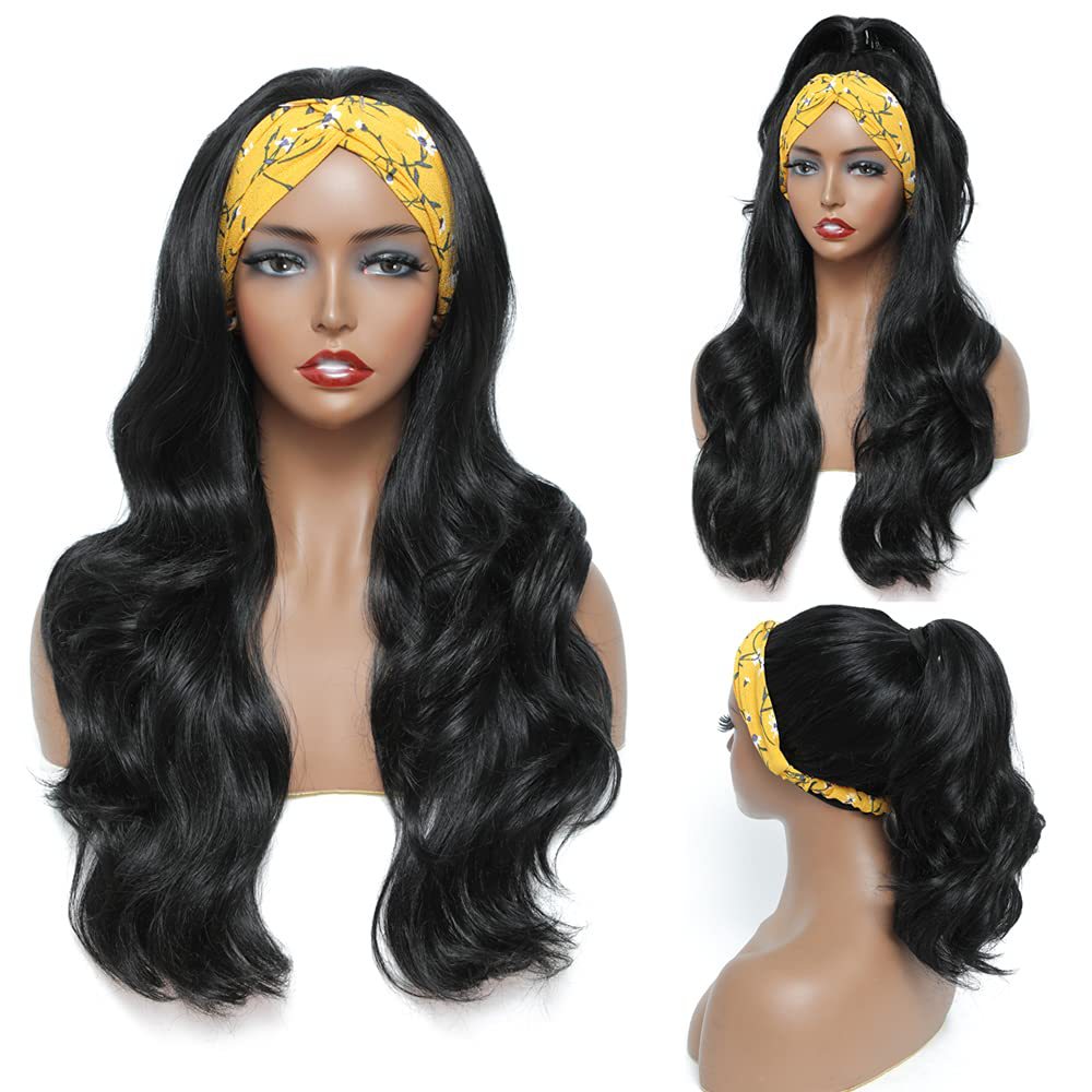 Body-wavy Multi-colored Rayon Headband Wig by Ricaloux