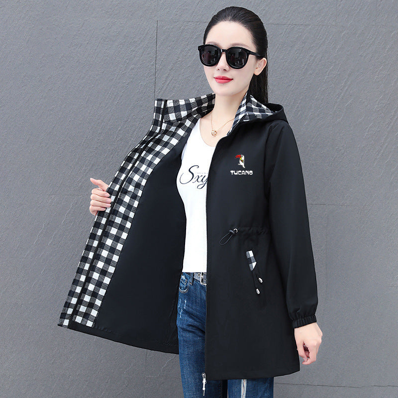 Womens Fashionable Loose-fit Oversized Hooded Jacket by Ricaloux