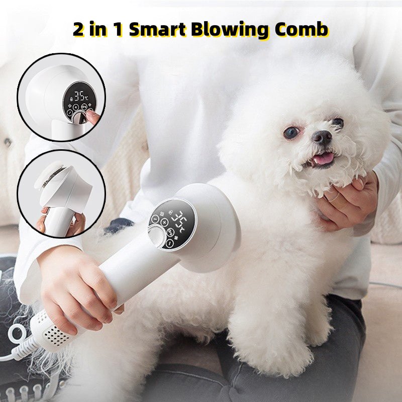 Smart Pet Hair Dryer Dog Golden Retriever Cat Grooming Hairdressing Blow & Comb Silent No Harm Pet Cleaning Supplies Pet Products - RICALOUX