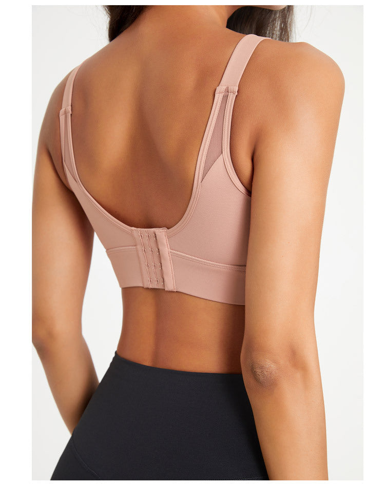High-intensity Shock-absorbing Compressive Sports Bra For Women, Integrated Cup Design, Suitable For Running, Fitness And Yoga With Beautiful Back Design by Ricaloux
