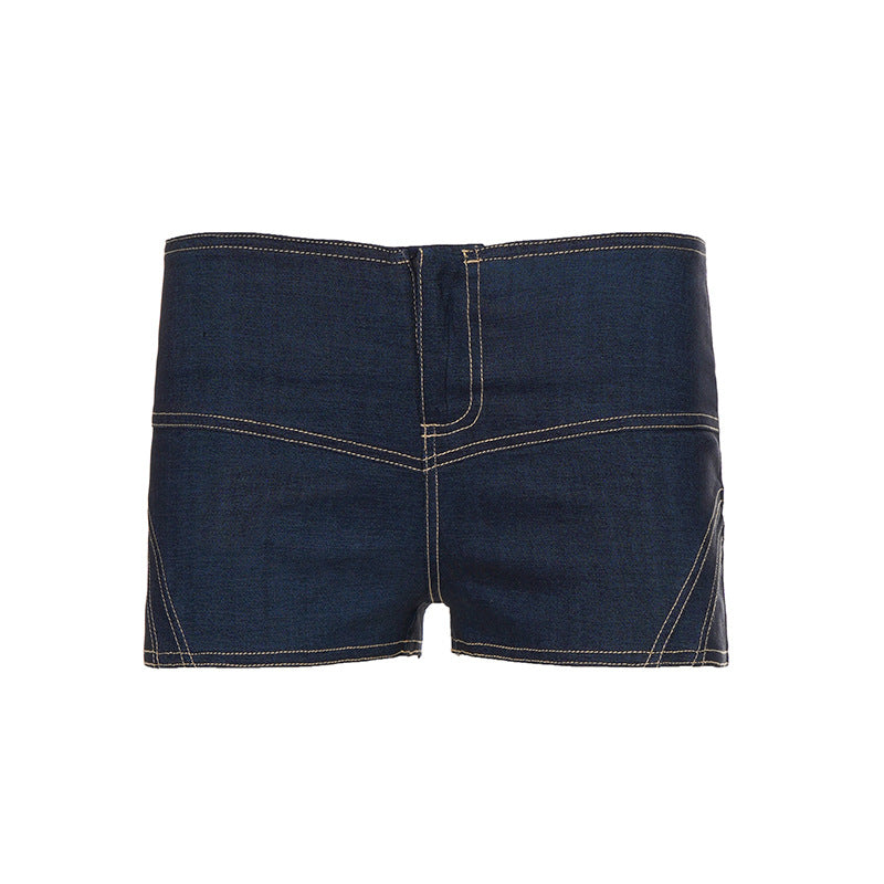 Sexy Slim-Fit Denim-Style Shorts With Bow Detail – Premium 0 | RICALOUX