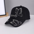The New Men's And Women's Three-dimensional Rhinestone Butterfly Letter Decorative Versatile Baseball Cap Is Suitable For Daily Outings On Campus. by Ricaloux