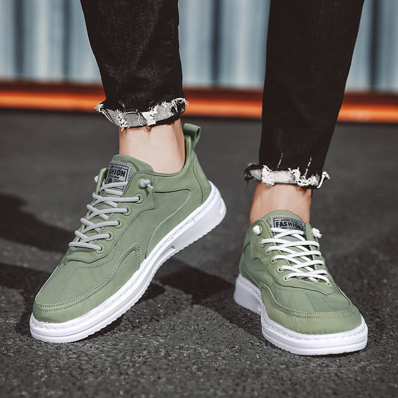 Men Sneakers Lace-up Letter Print Platform Canvas Shoes Sports by Ricaloux